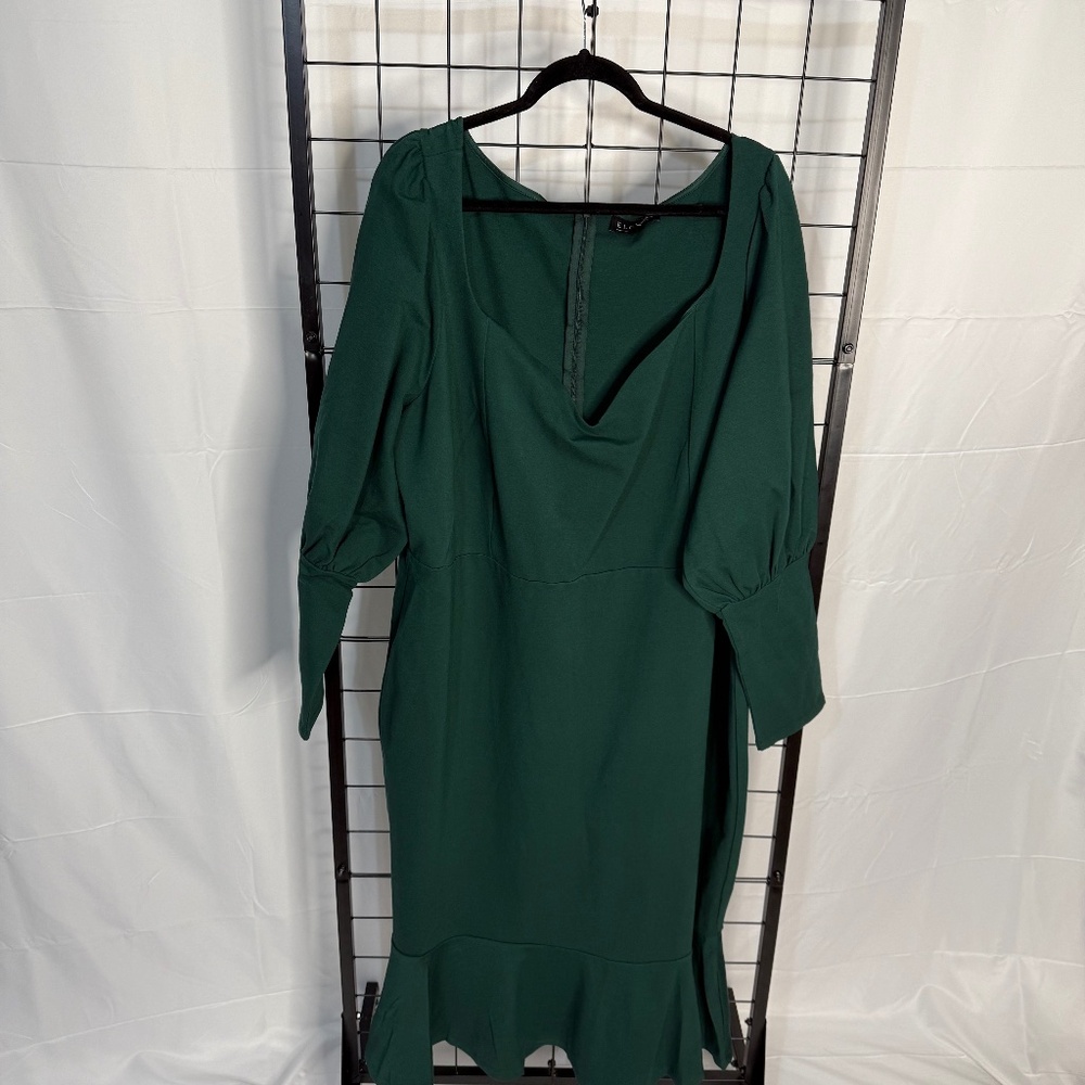 Eloquii Green Midi Dress